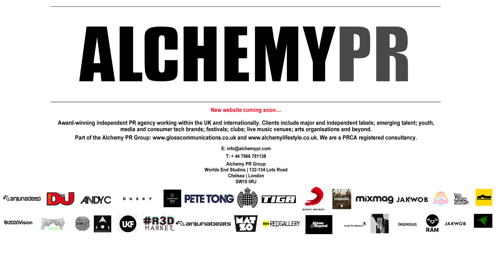 Contact Alchemy PR